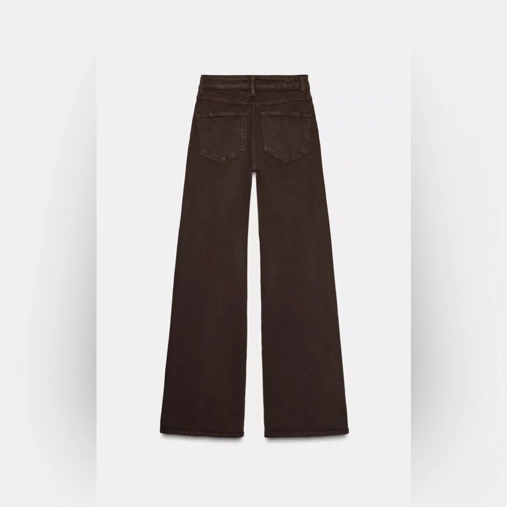 ZARA Brown Straight-Leg Jeans - Picture 5 of 11